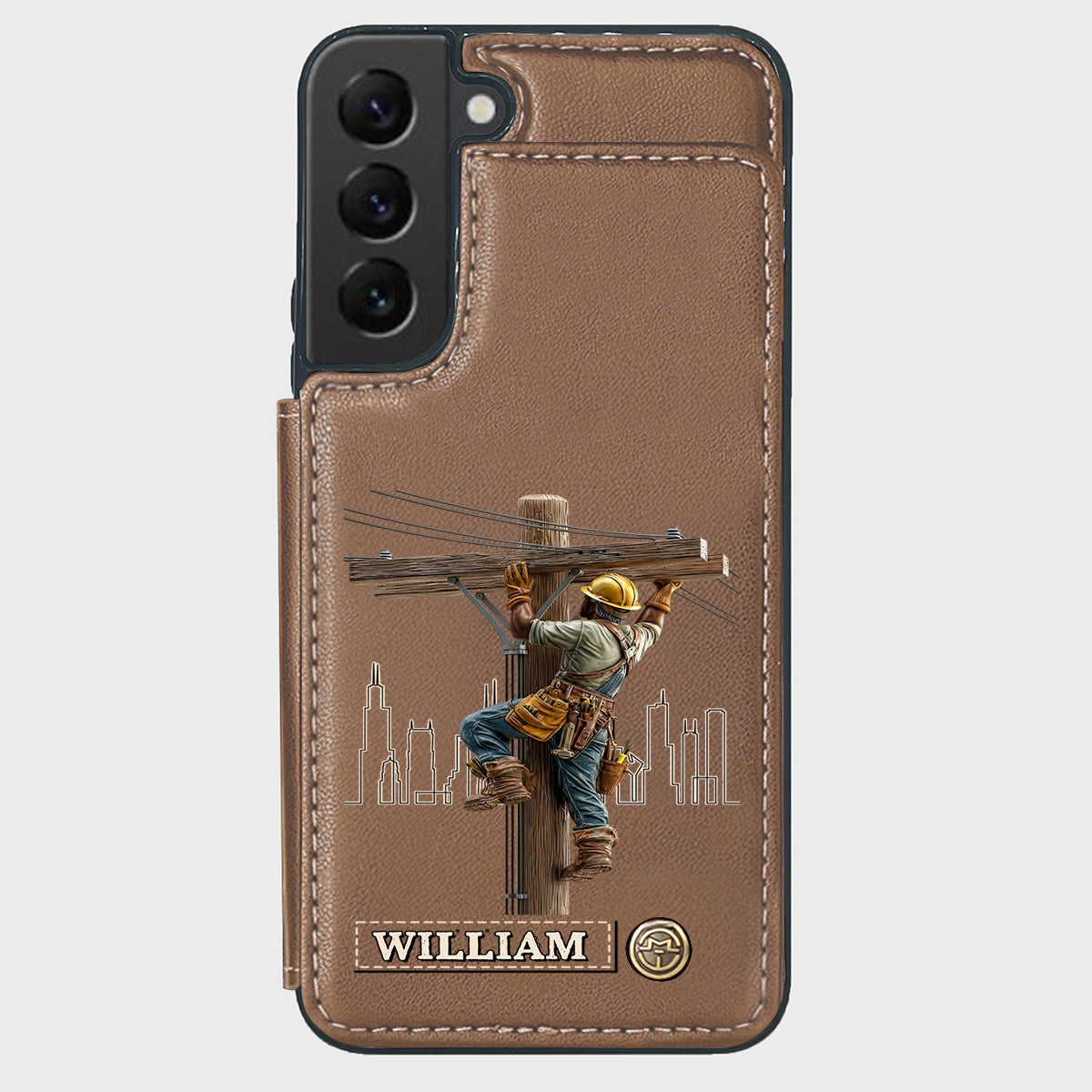 Strength Of The Line - Personalized Lineman Wallet Phone Case