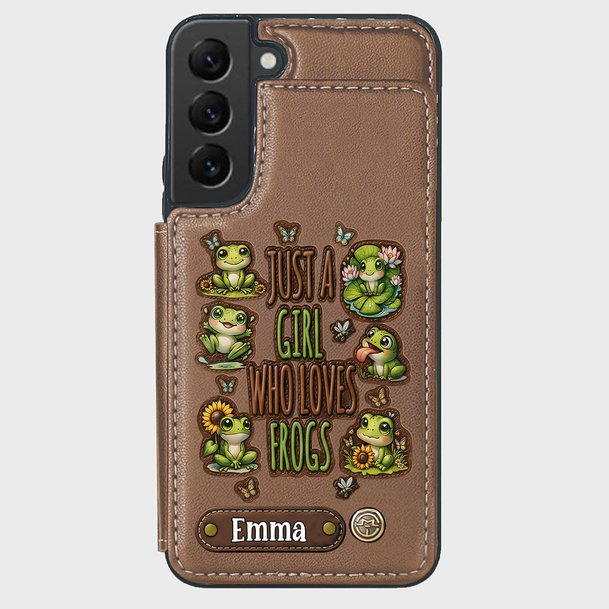 Just A Girl Who Loves Frogs - Personalized Frog Wallet Phone Case