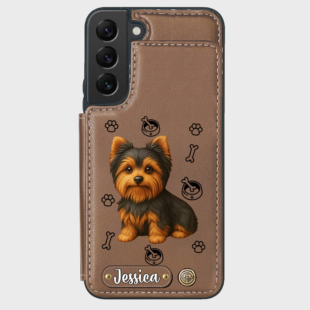 Love My Dog - Personalized Yorkshire Terriers Wallet Phone Case