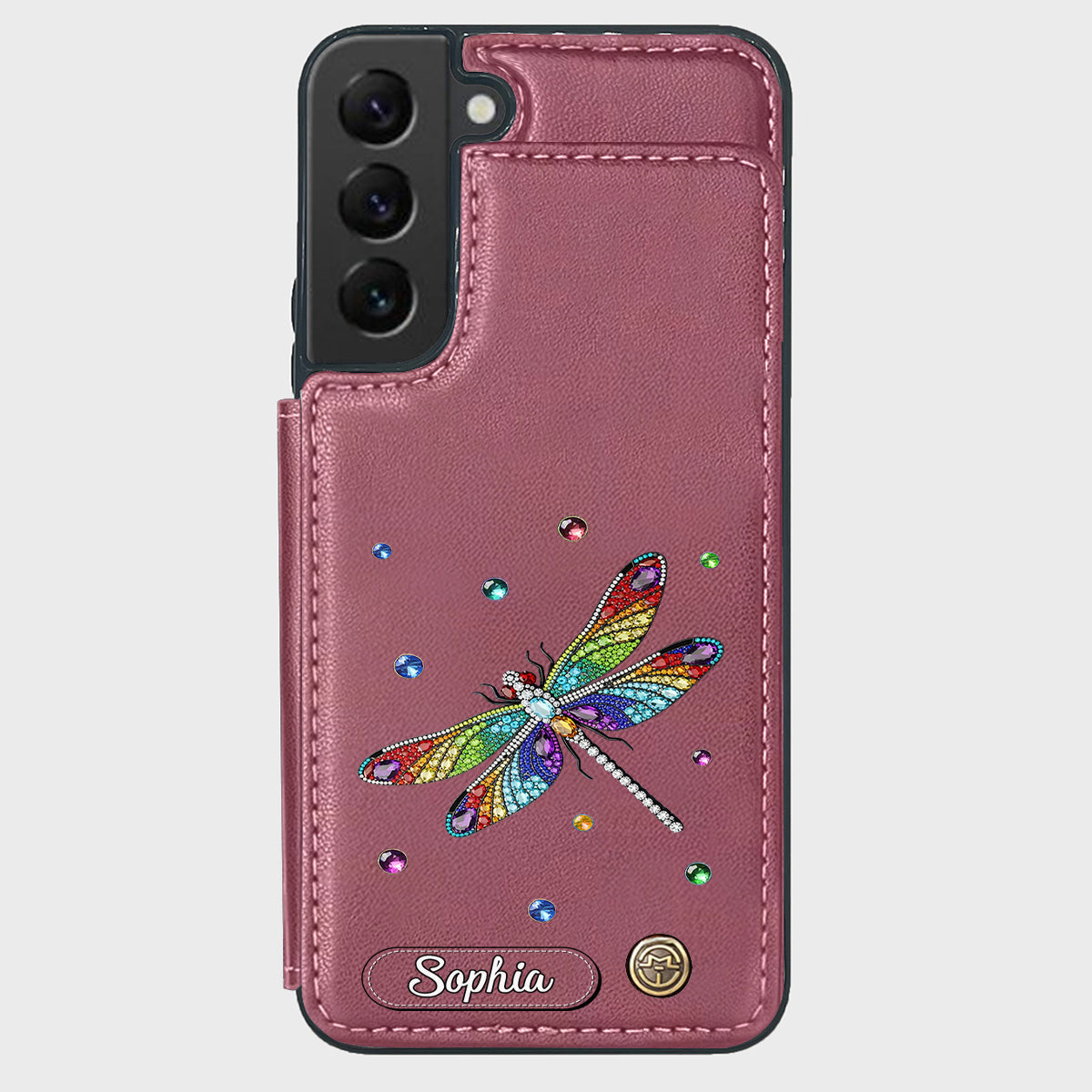 Beautiful Dragonfly - Personalized Dragonfly Wallet Phone Case