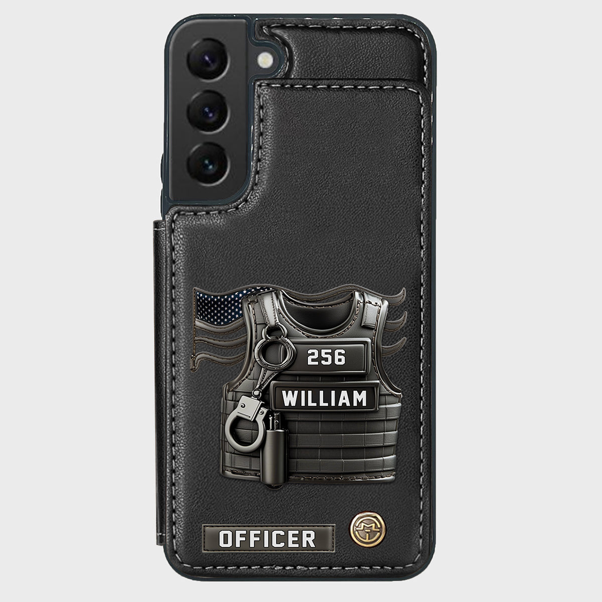 Serve And Protect - Personalized Police Officer Wallet Phone Case