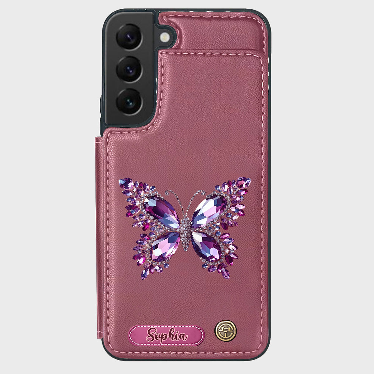 Beautiful Butterfly - Personalized Butterfly Wallet Phone Case