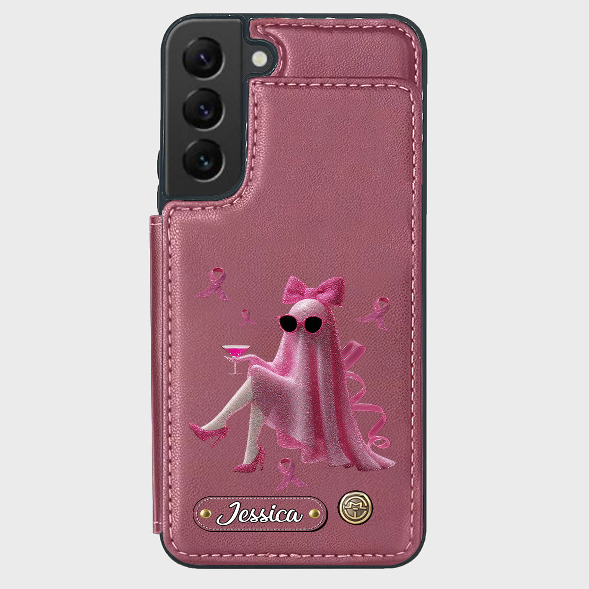 Pink Out - Personalized Breast Cancer Awareness Wallet Phone Case