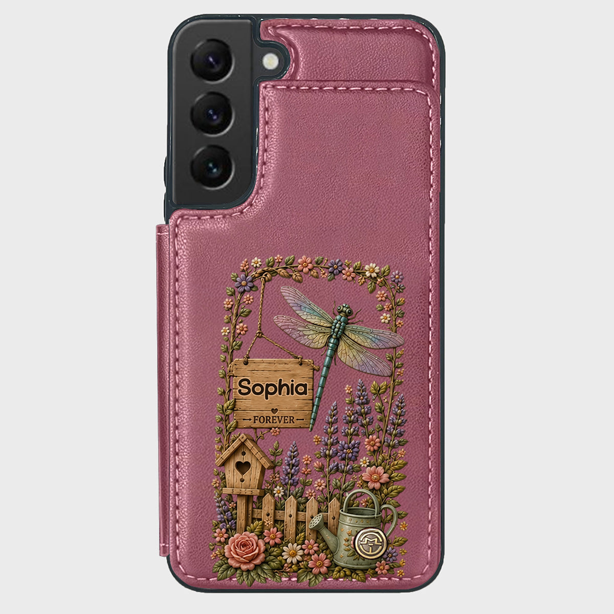 Humingbird, Dragonfly - Personalized Gardening Wallet Phone Case