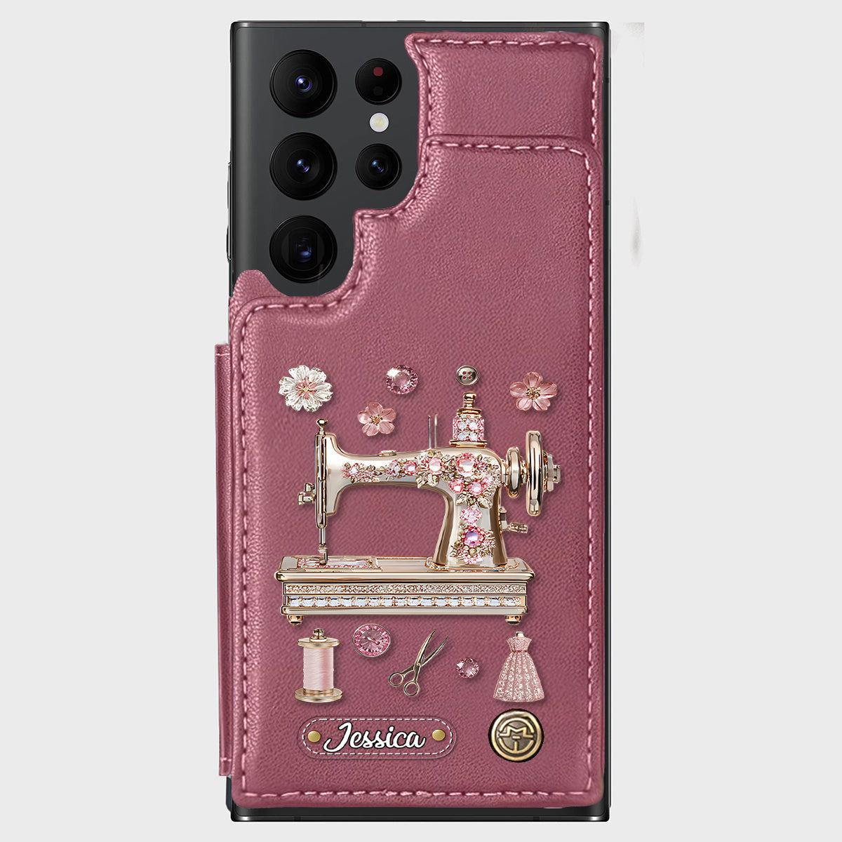 Beautiful Sewing Machine - Personalized Sewing Wallet Phone Case