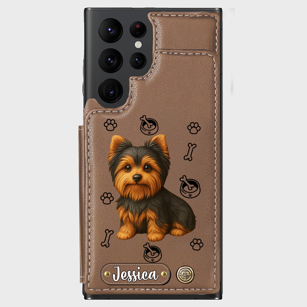 Love My Dog - Personalized Yorkshire Terriers Wallet Phone Case