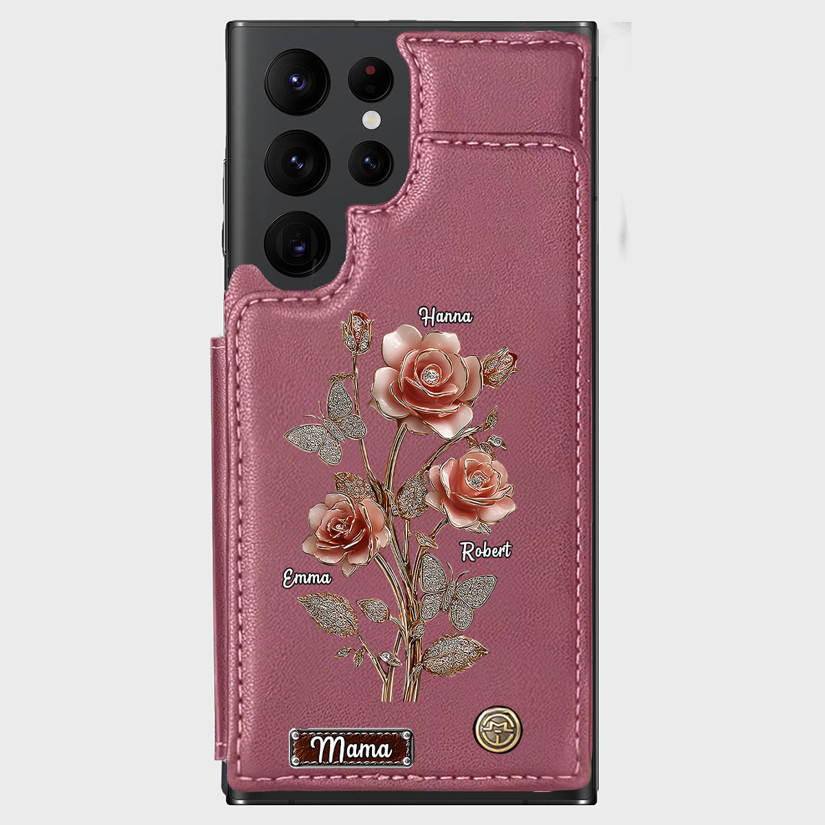 Mother And Roses - Personalized Mother Wallet Phone Case