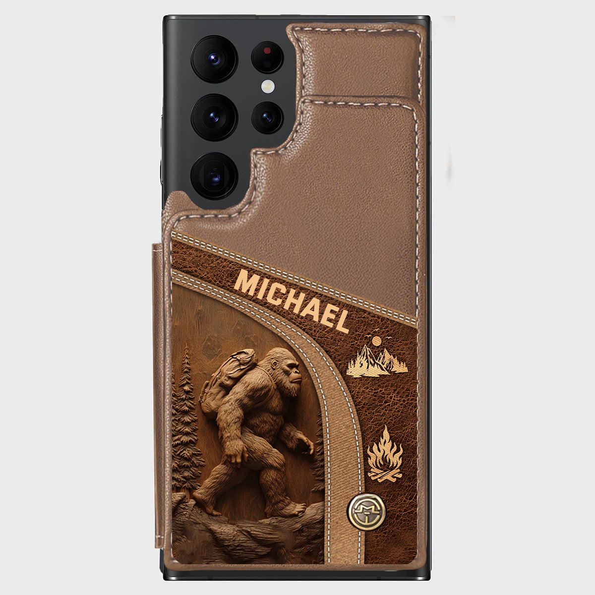 Sasquatch - Personalized Hiking Wallet Phone Case