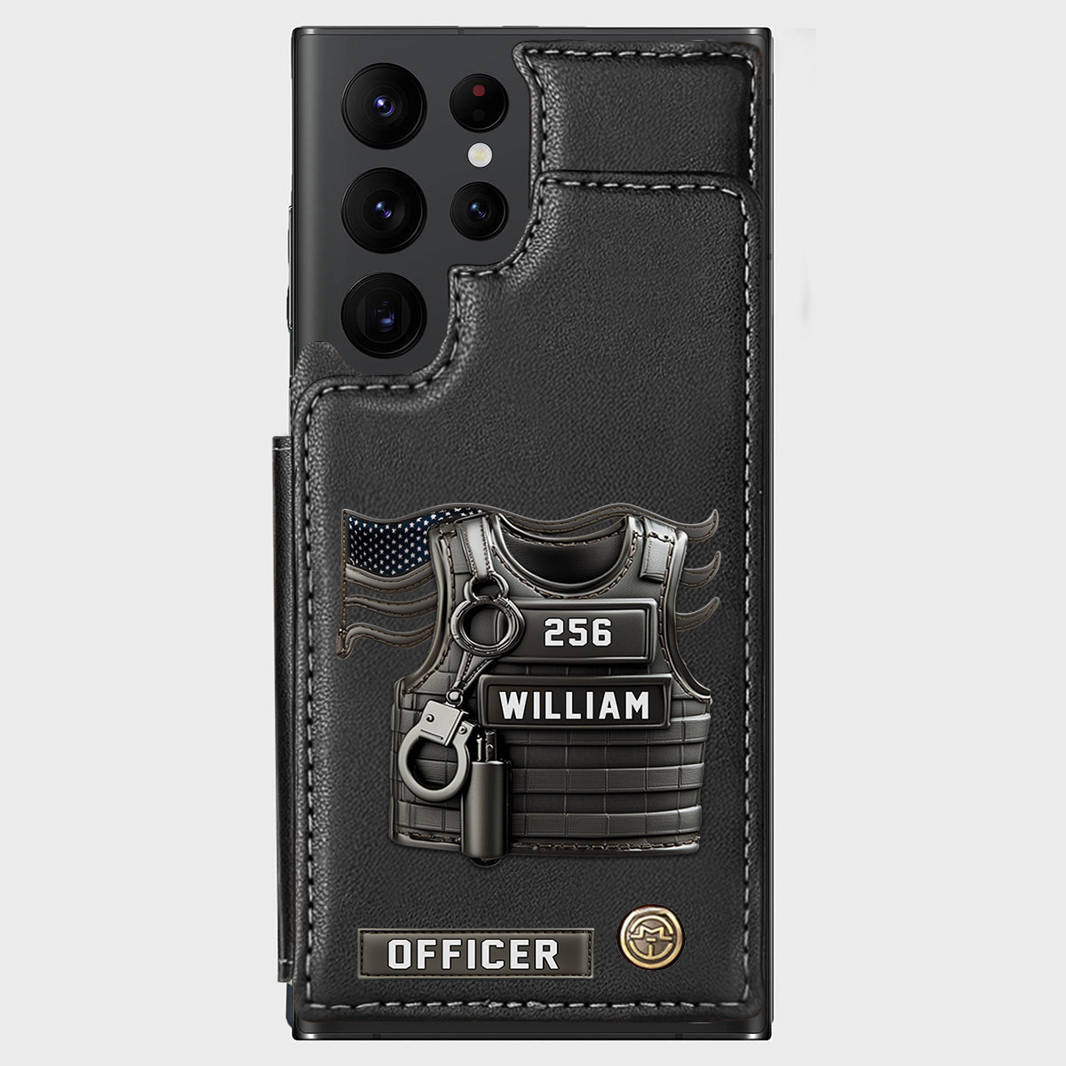 Serve And Protect - Personalized Police Officer Wallet Phone Case