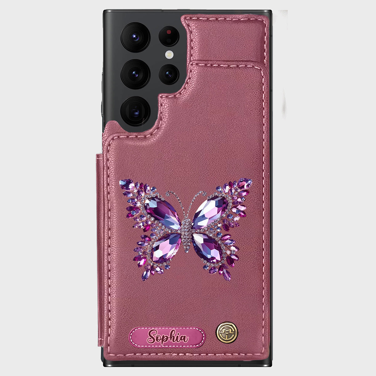 Beautiful Butterfly - Personalized Butterfly Wallet Phone Case