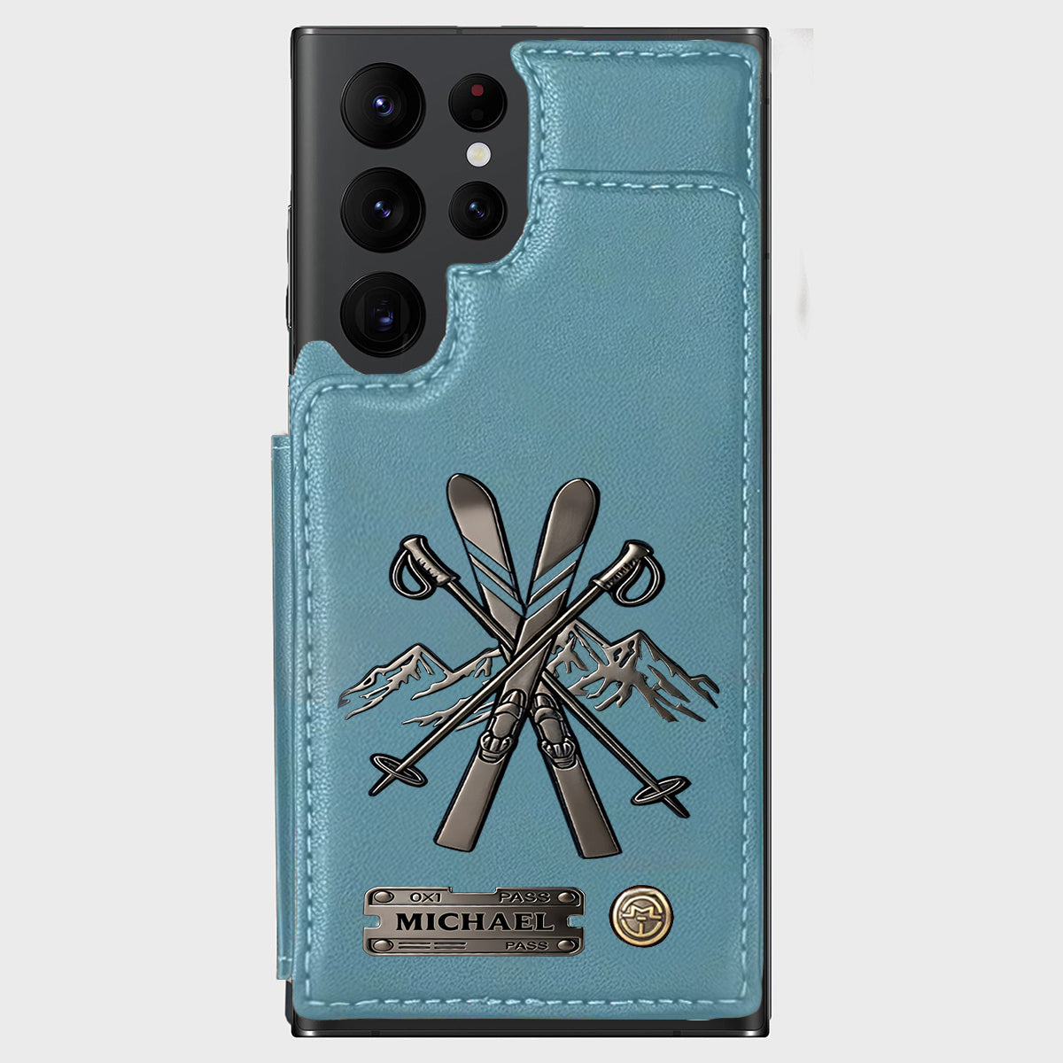 Love Skiing - Personalized Skiing Wallet Phone Case