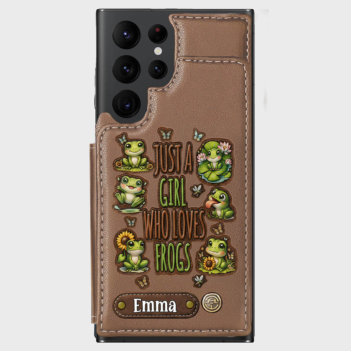 Just A Girl Who Loves Frogs - Personalized Frog Wallet Phone Case