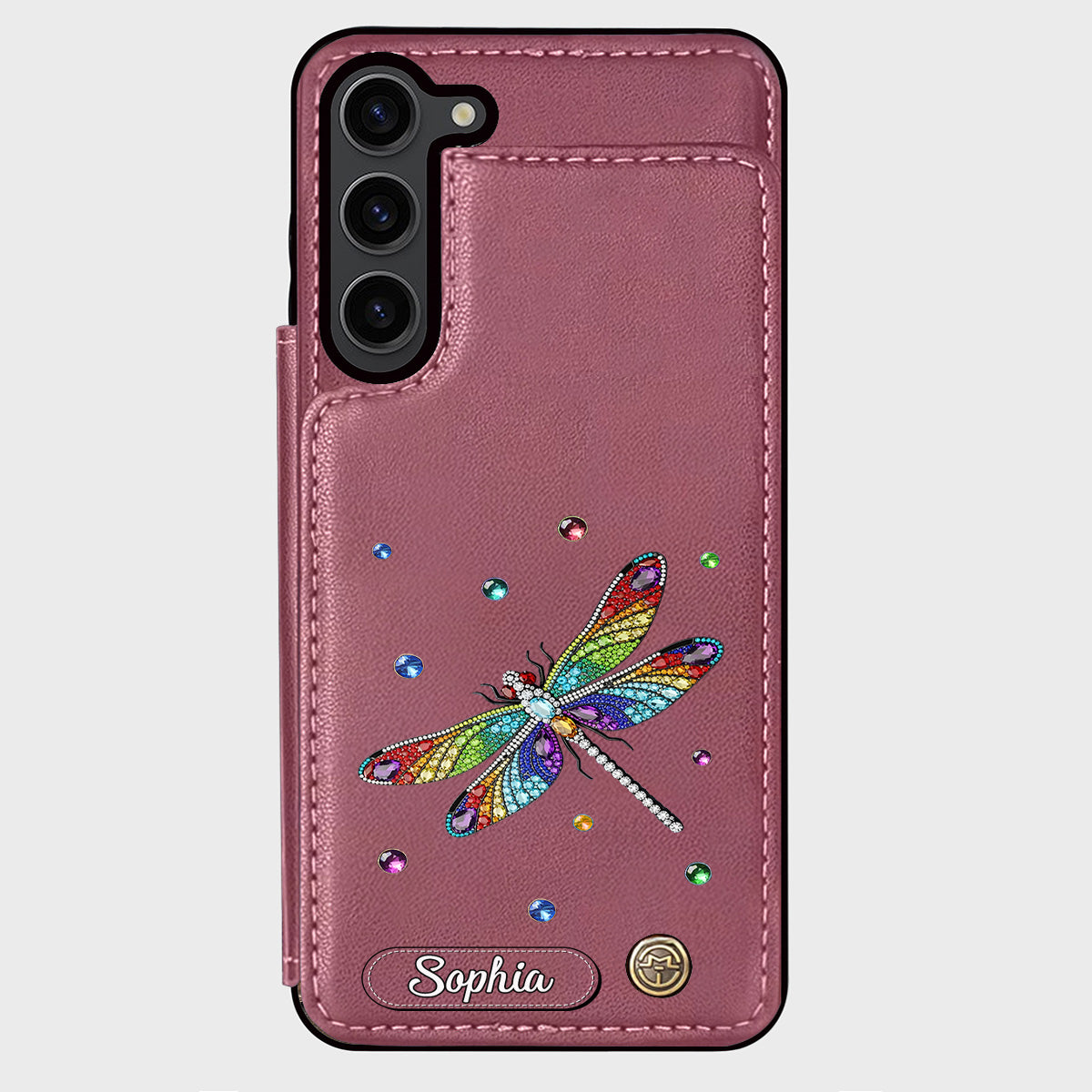 Beautiful Dragonfly - Personalized Dragonfly Wallet Phone Case