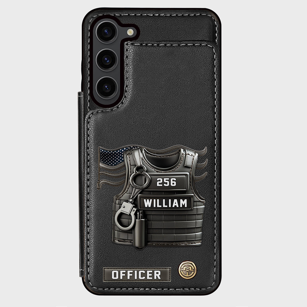 Serve And Protect - Personalized Police Officer Wallet Phone Case