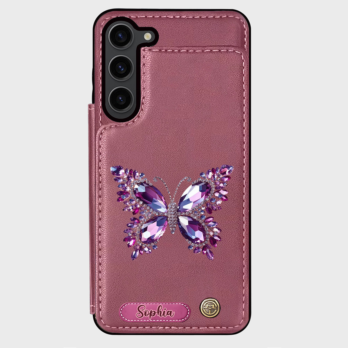 Beautiful Butterfly - Personalized Butterfly Wallet Phone Case