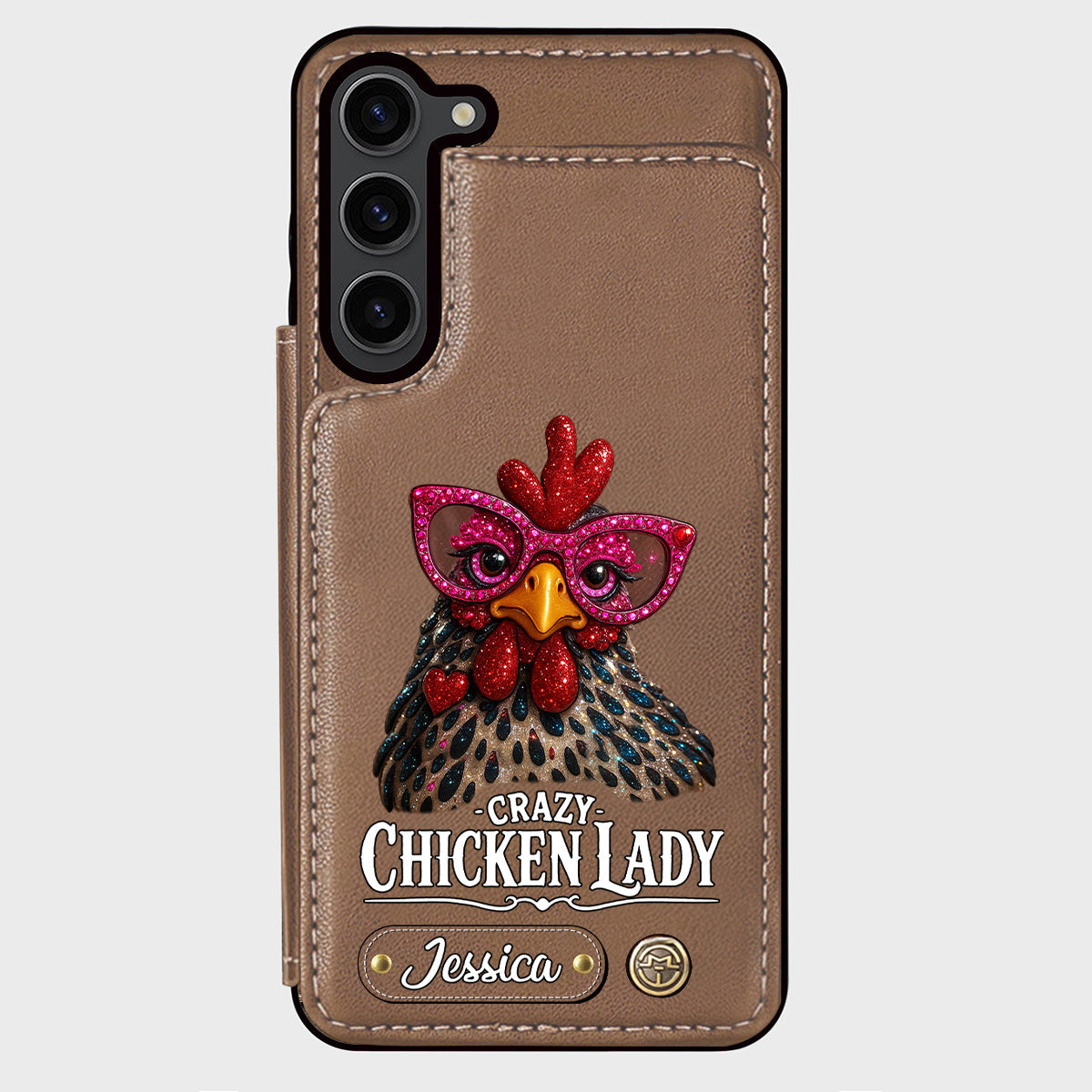 Crazy Chicken Lady - Personalized Chicken Wallet Phone Case