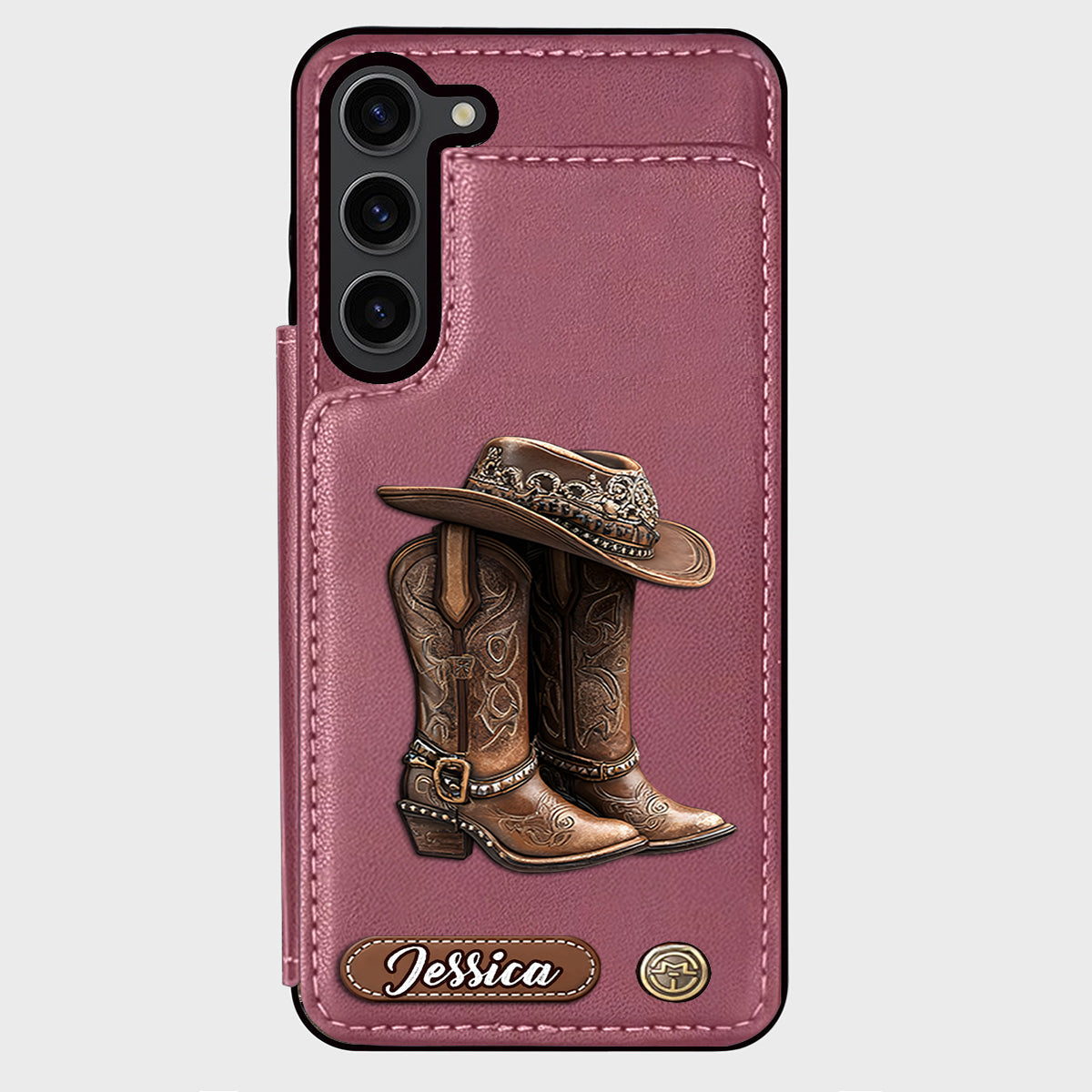 Western Spirit - Personalized Cowgirl Wallet Phone Case