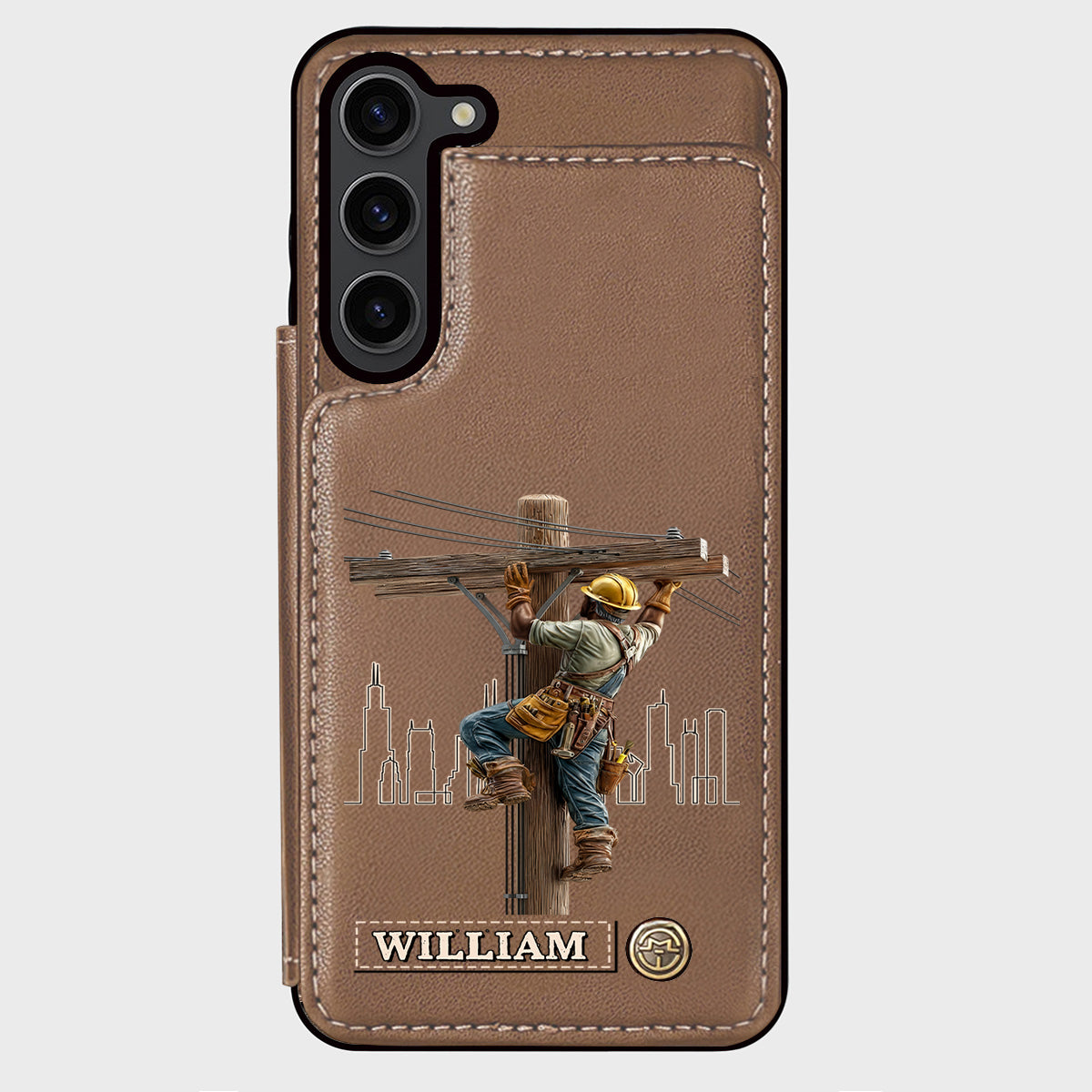 Strength Of The Line - Personalized Lineman Wallet Phone Case