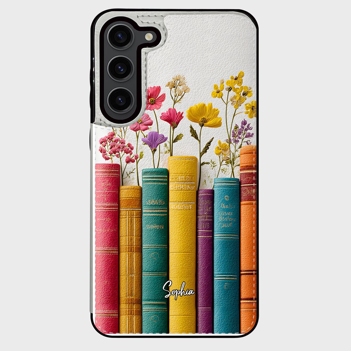 Vintage Flower Book - Personalized Book Foldable Wallet Phone Case