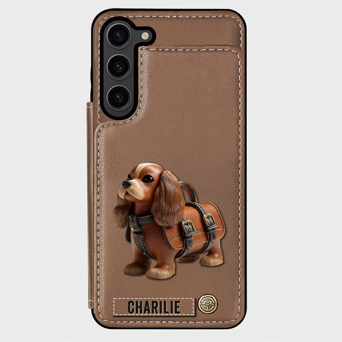 Cute Cavalier King Charles Spaniel - Personalized Dog Wallet Phone Case