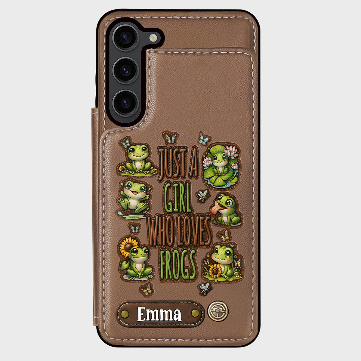 Just A Girl Who Loves Frogs - Personalized Frog Wallet Phone Case