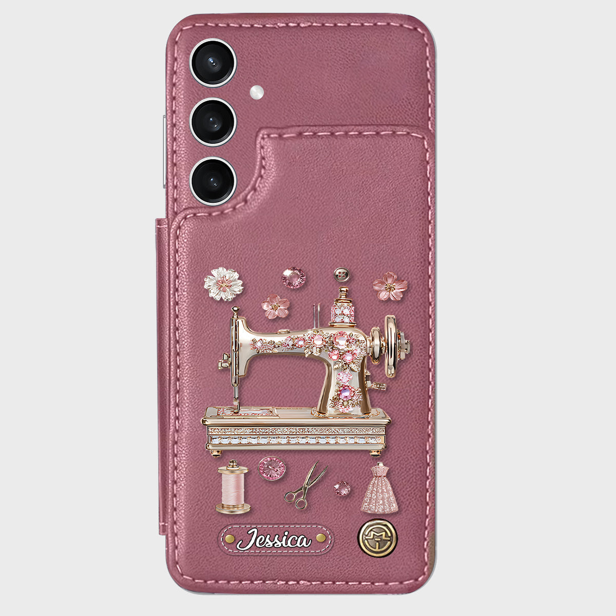Beautiful Sewing Machine - Personalized Sewing Wallet Phone Case
