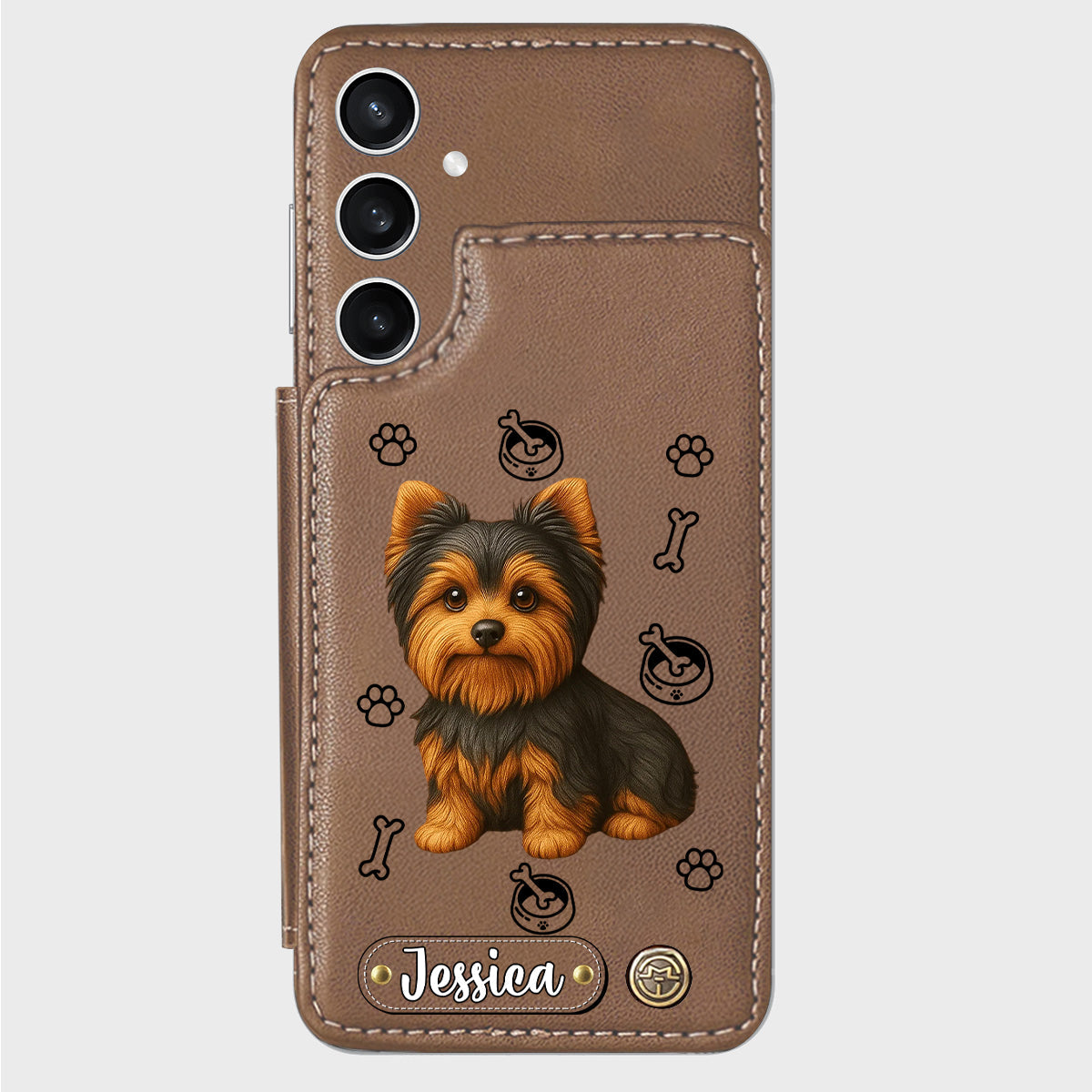 Love My Dog - Personalized Yorkshire Terriers Wallet Phone Case