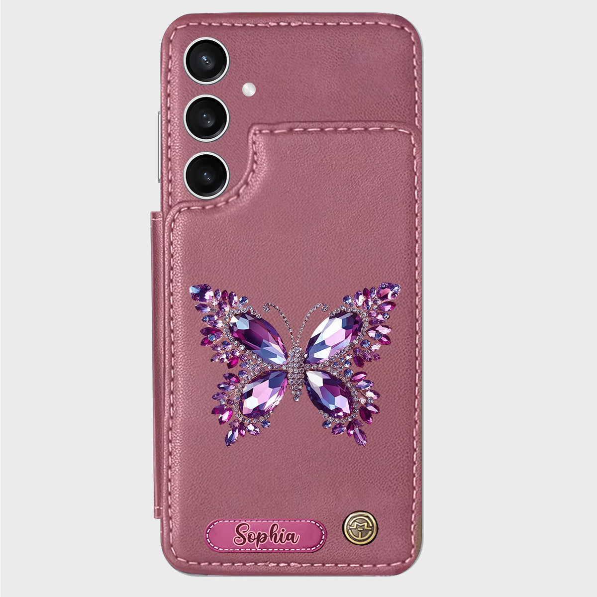 Beautiful Butterfly - Personalized Butterfly Wallet Phone Case
