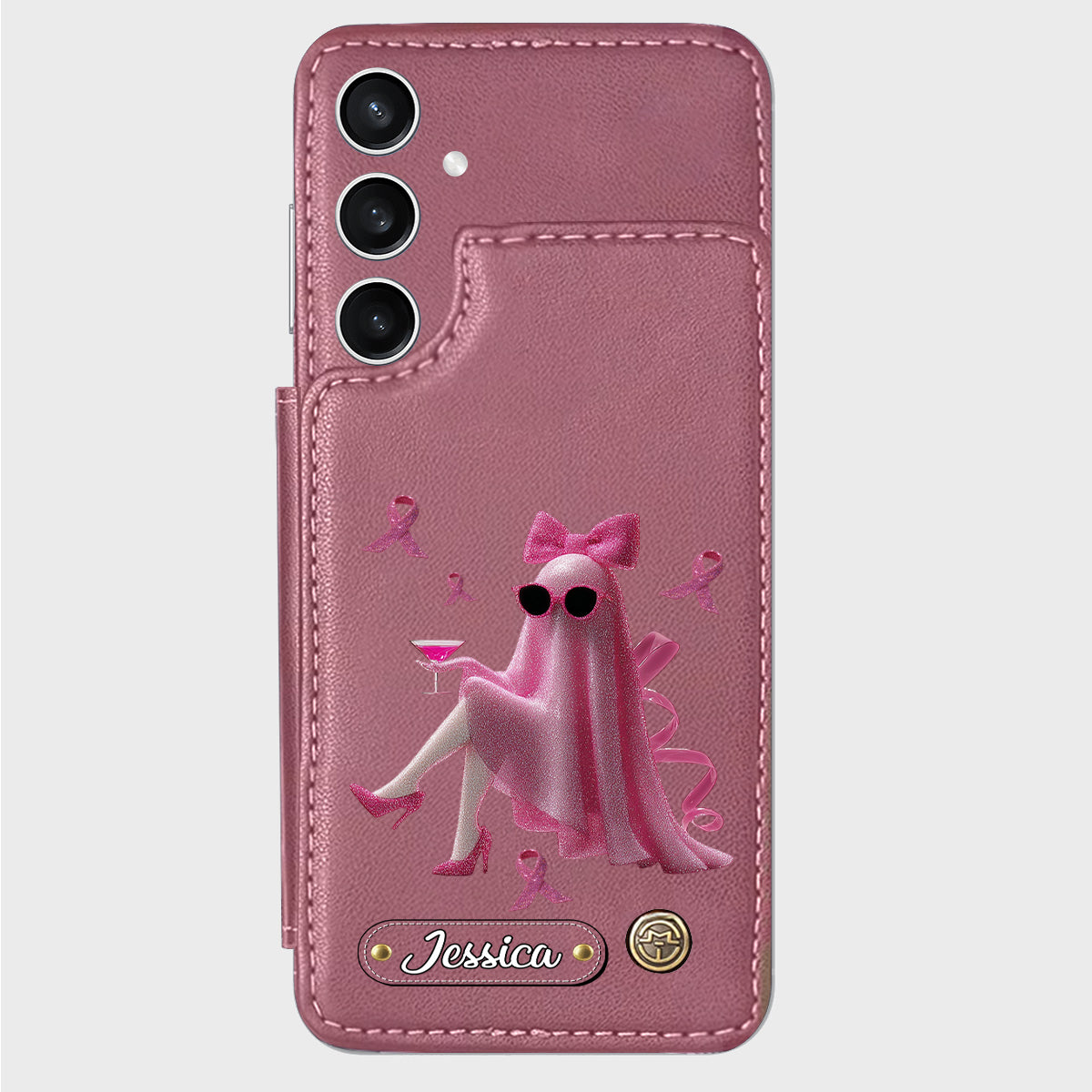 Pink Out - Personalized Breast Cancer Awareness Wallet Phone Case