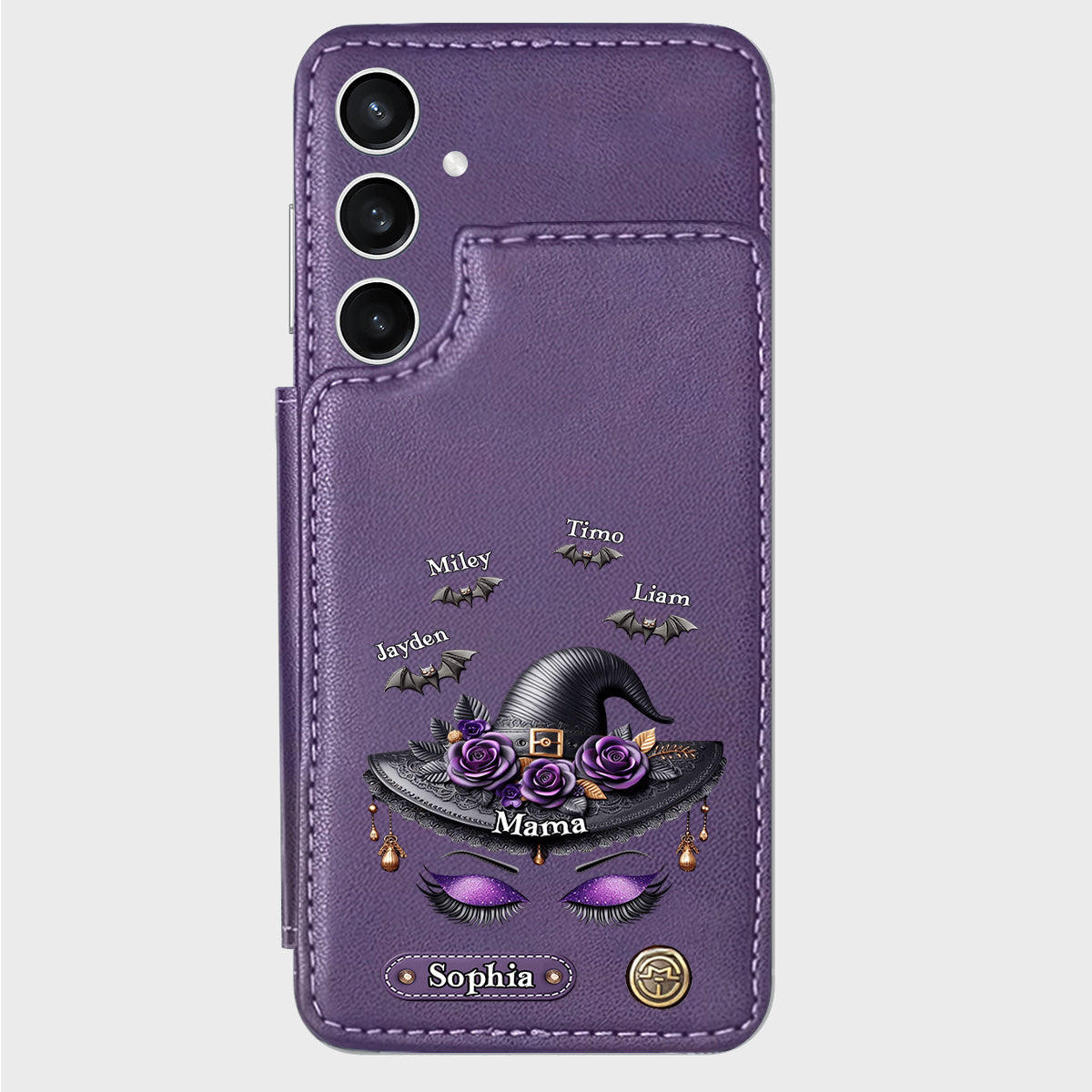 Perfect Gift For Mom, Grandma Witch - Personalized Mother Wallet Phone Case