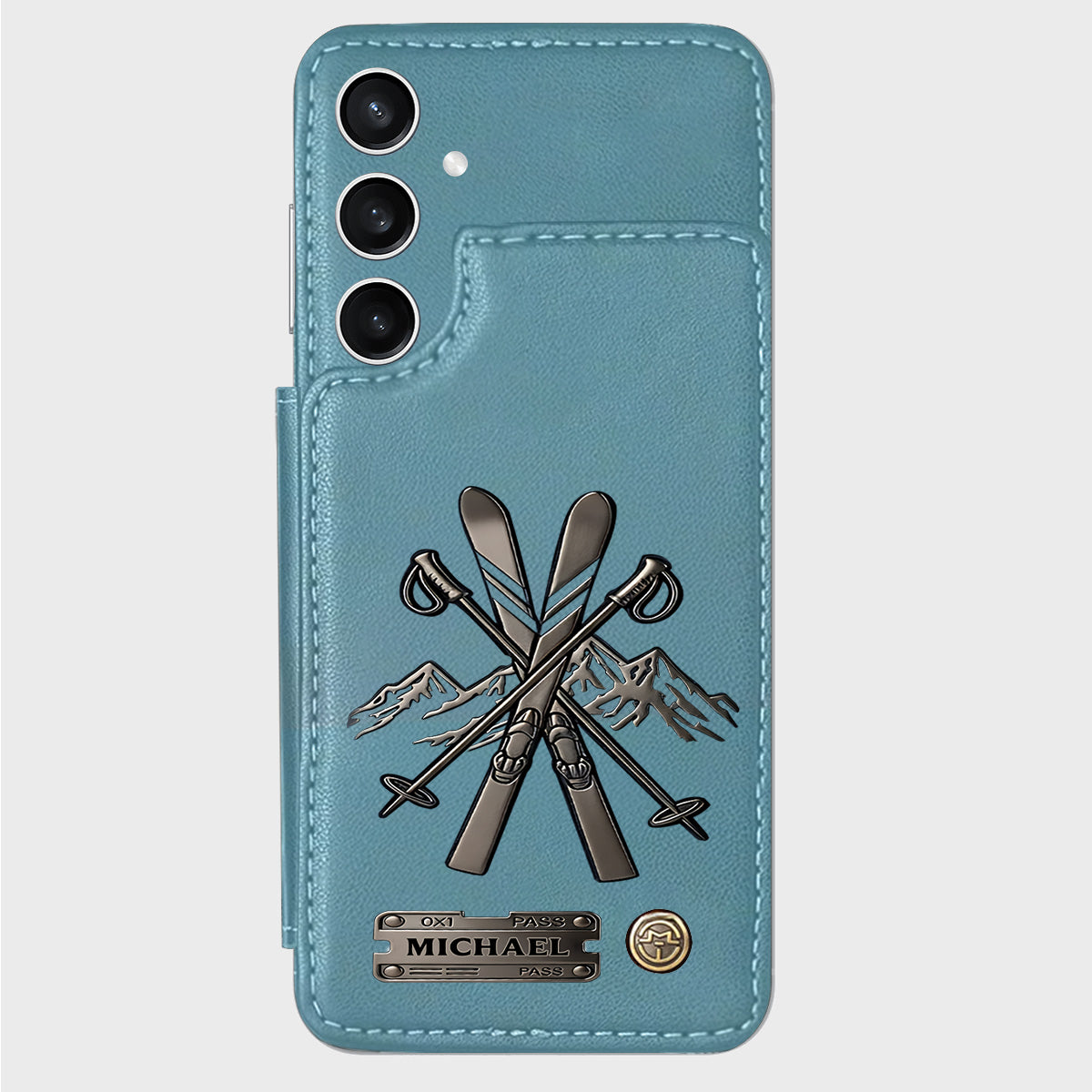 Love Skiing - Personalized Skiing Wallet Phone Case