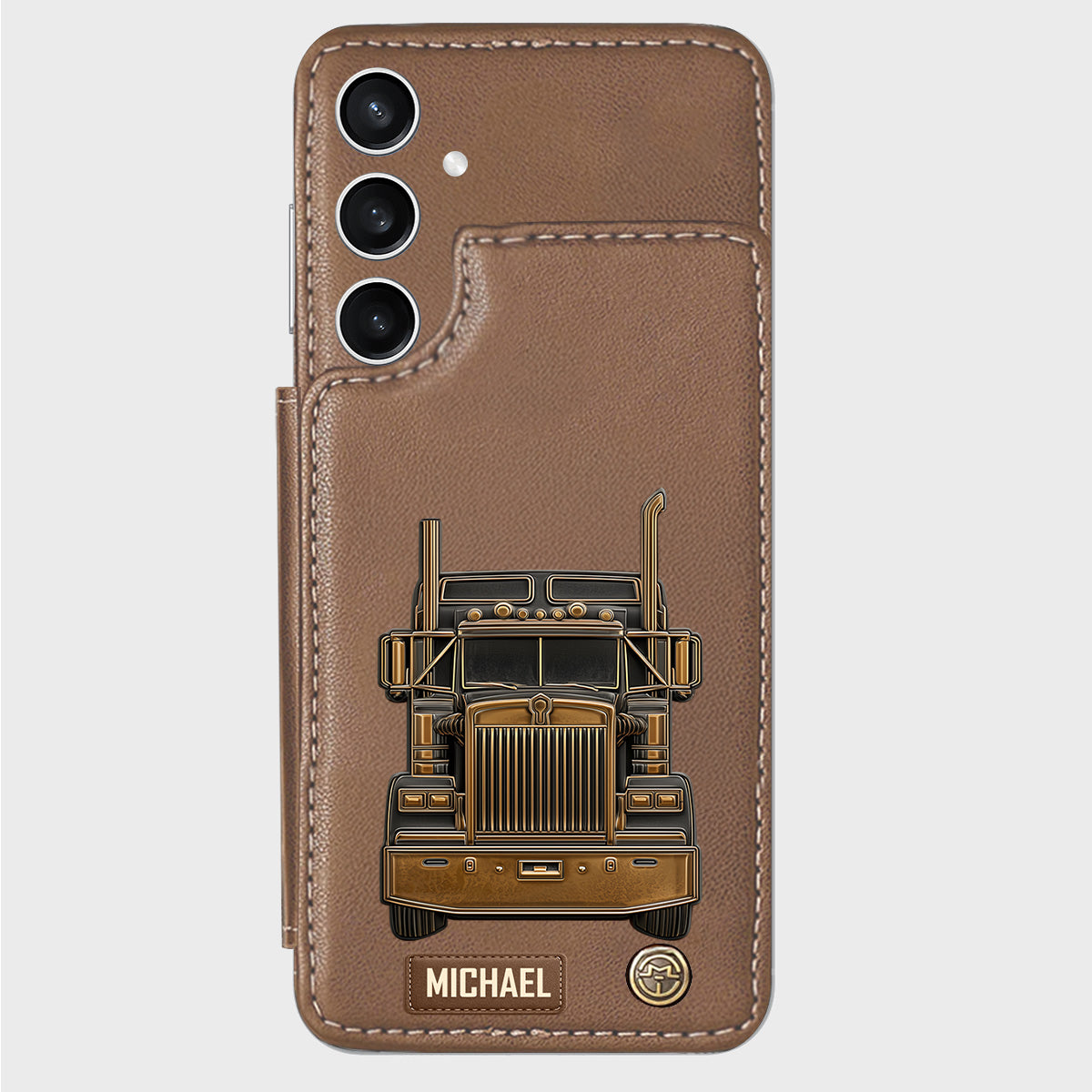 Truck Driver - Personalized Trucker Wallet Phone Case