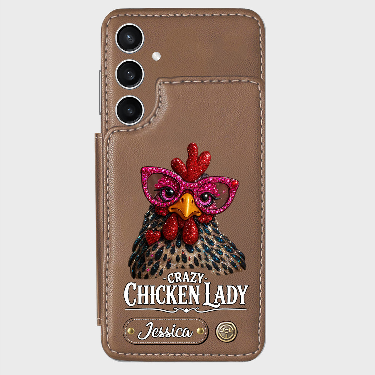 Crazy Chicken Lady - Personalized Chicken Wallet Phone Case