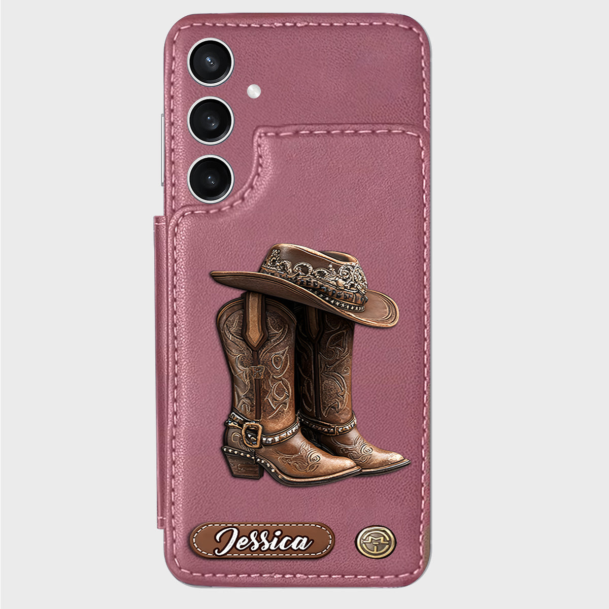 Western Spirit - Personalized Cowgirl Wallet Phone Case