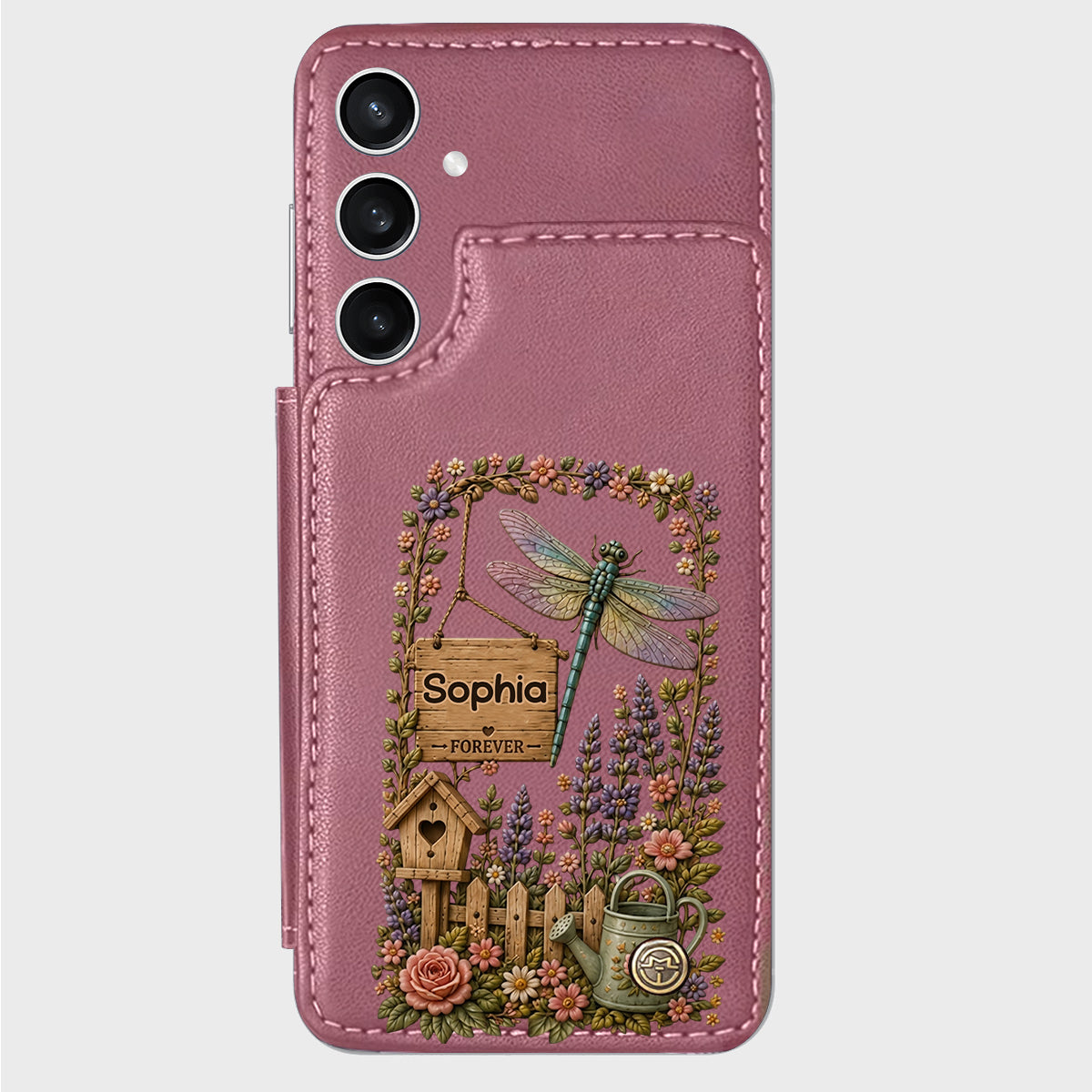 Humingbird, Dragonfly - Personalized Gardening Wallet Phone Case