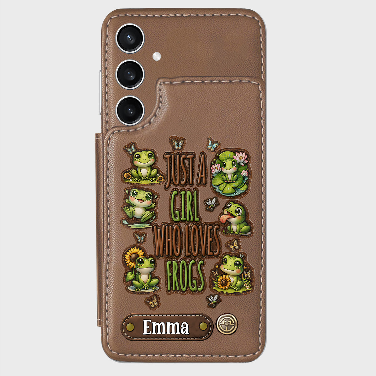 Just A Girl Who Loves Frogs - Personalized Frog Wallet Phone Case