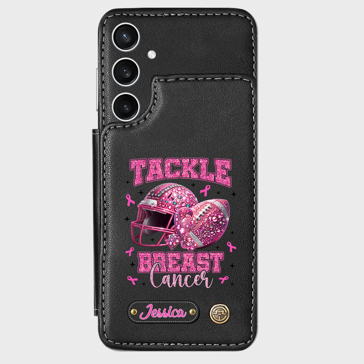 Pink Out - Personalized Football Wallet Phone Case