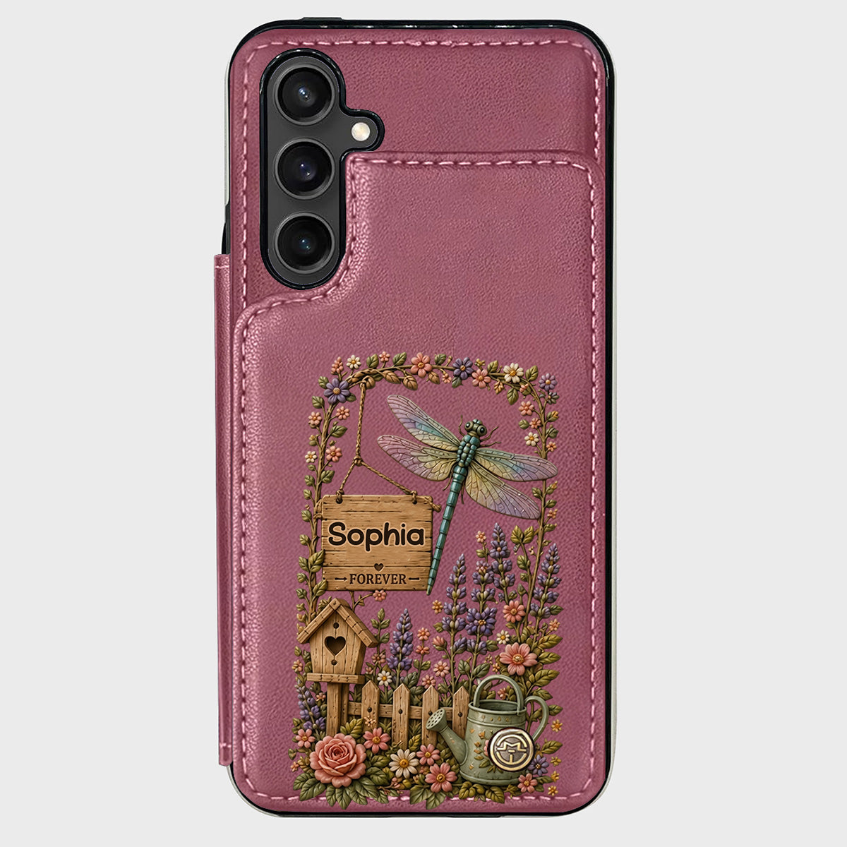 Humingbird, Dragonfly - Personalized Gardening Wallet Phone Case