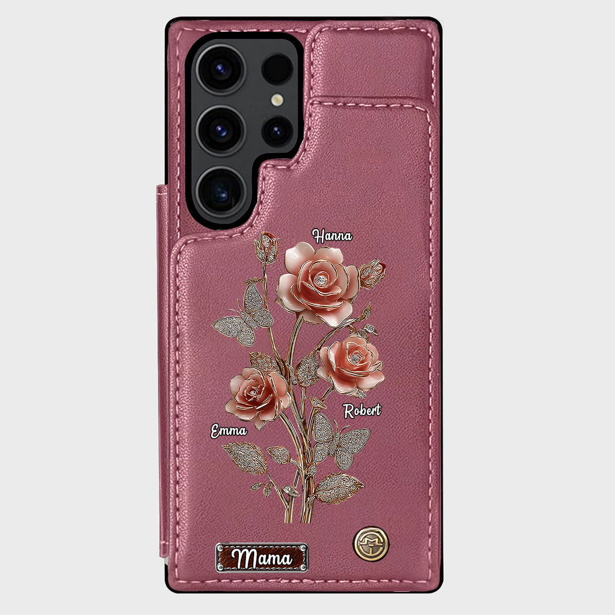 Mother And Roses - Personalized Mother Wallet Phone Case
