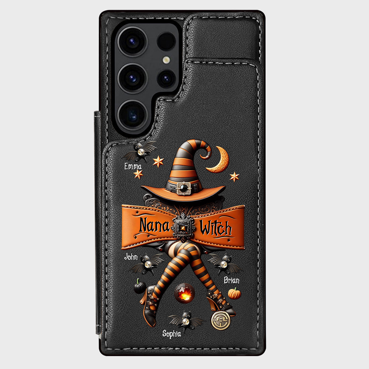 Halloween Gift For Grandma, Mama Witch - Personalized Mother Wallet Phone Case