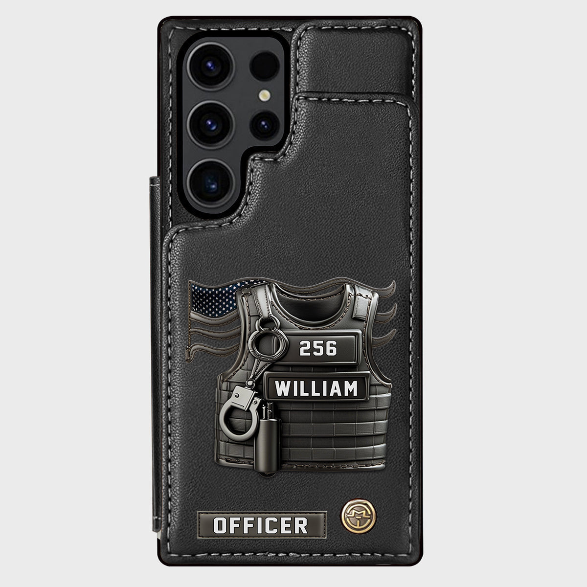 Serve And Protect - Personalized Police Officer Wallet Phone Case