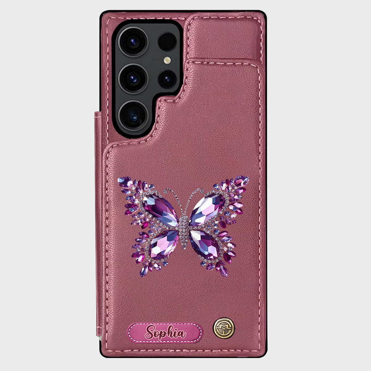 Beautiful Butterfly - Personalized Butterfly Wallet Phone Case
