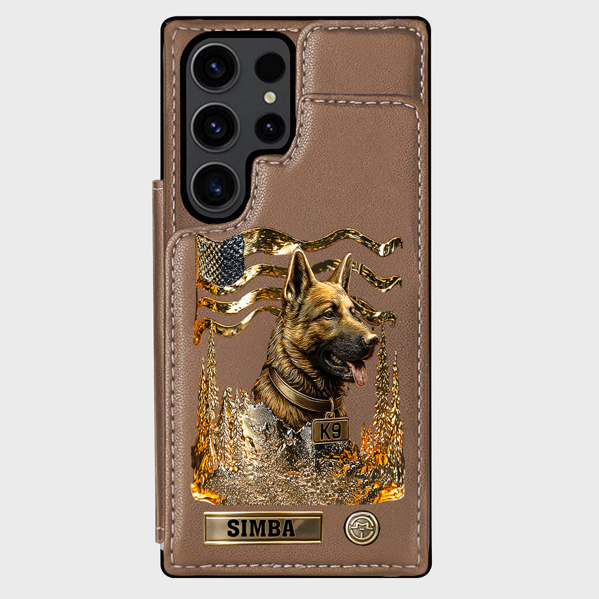 Love My Dog - Personalized German Shepherd Dog Wallet Phone Case