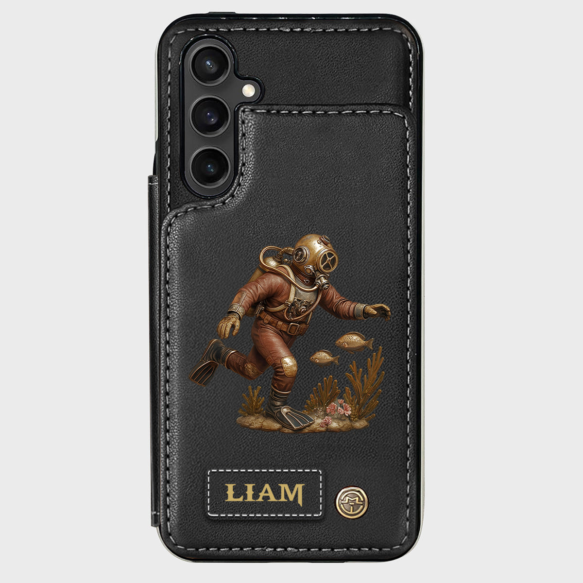 Scuba Diving Lovers Gift - Personalized Scuba Diving Wallet Phone Case