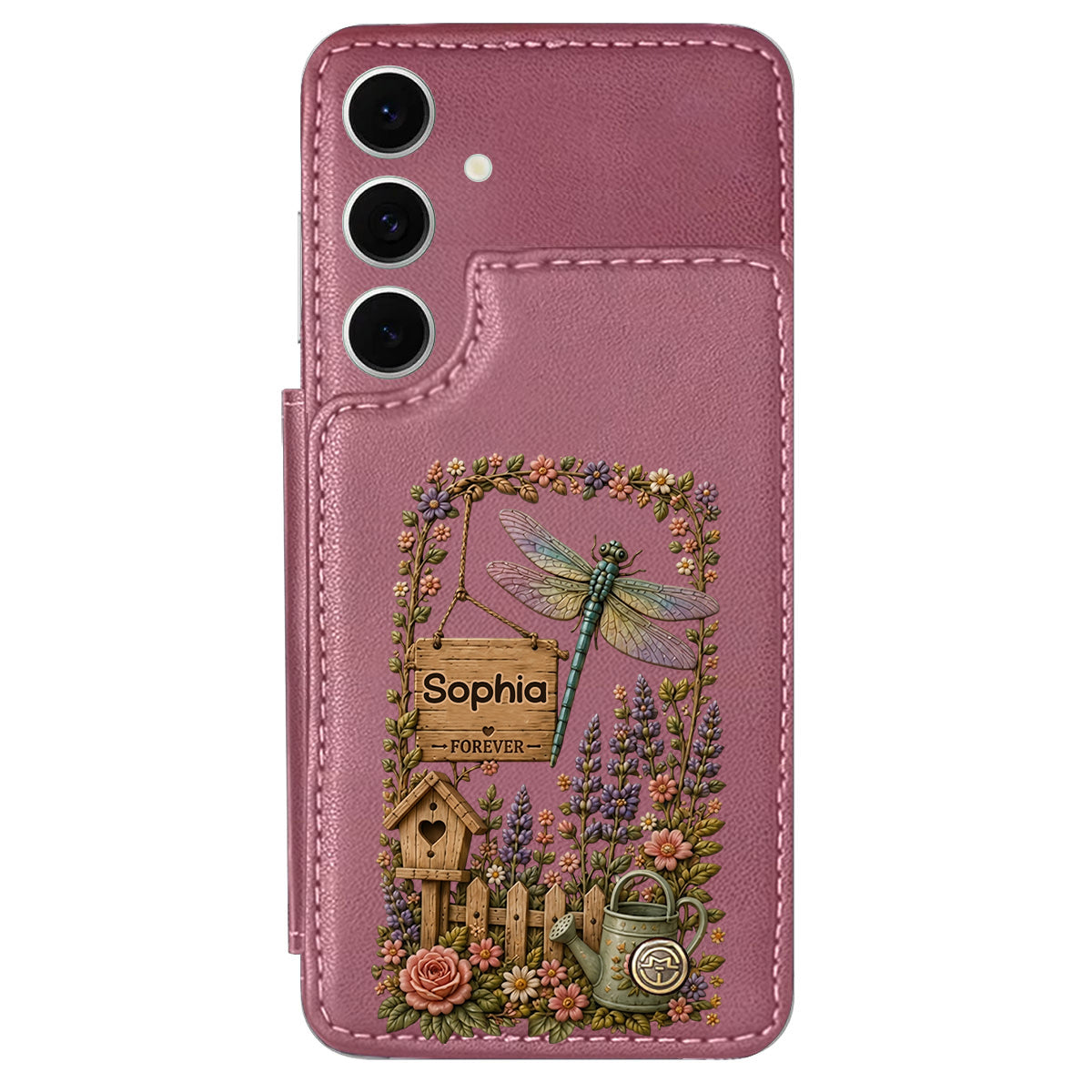 Humingbird, Dragonfly - Personalized Gardening Wallet Phone Case