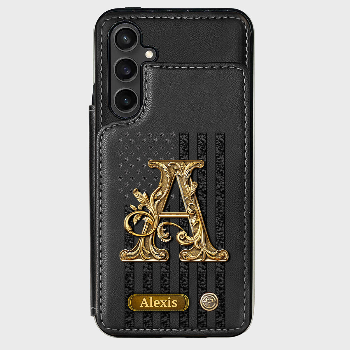 Initial Gift For Him, Gift For Man,... - Personalized Wallet Phone Case