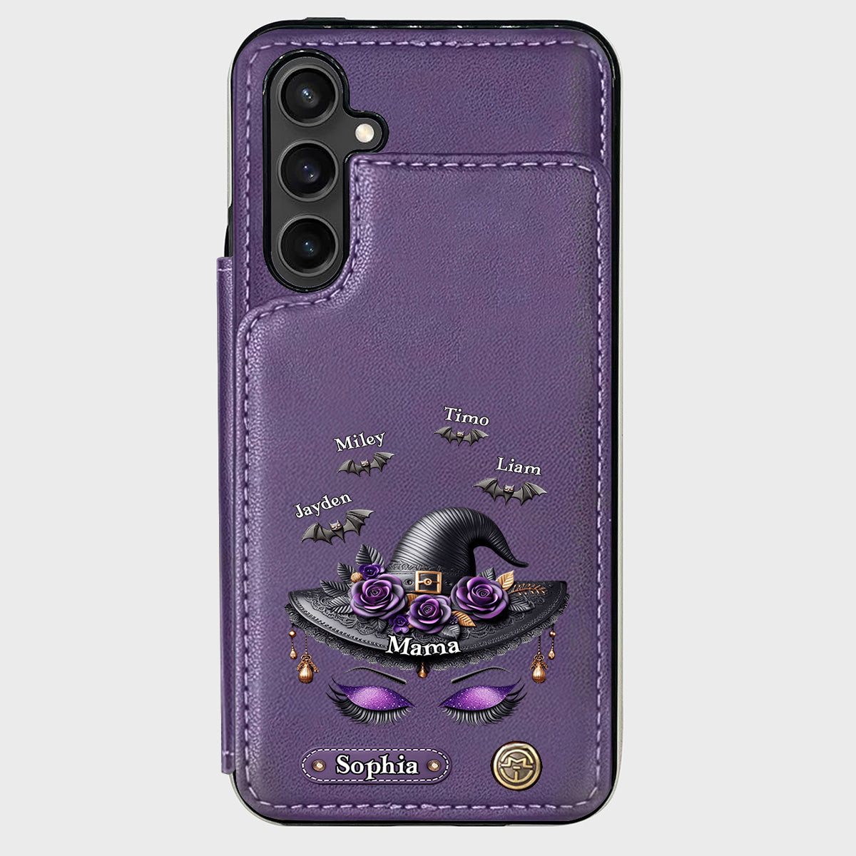 Perfect Gift For Mom, Grandma Witch - Personalized Mother Wallet Phone Case