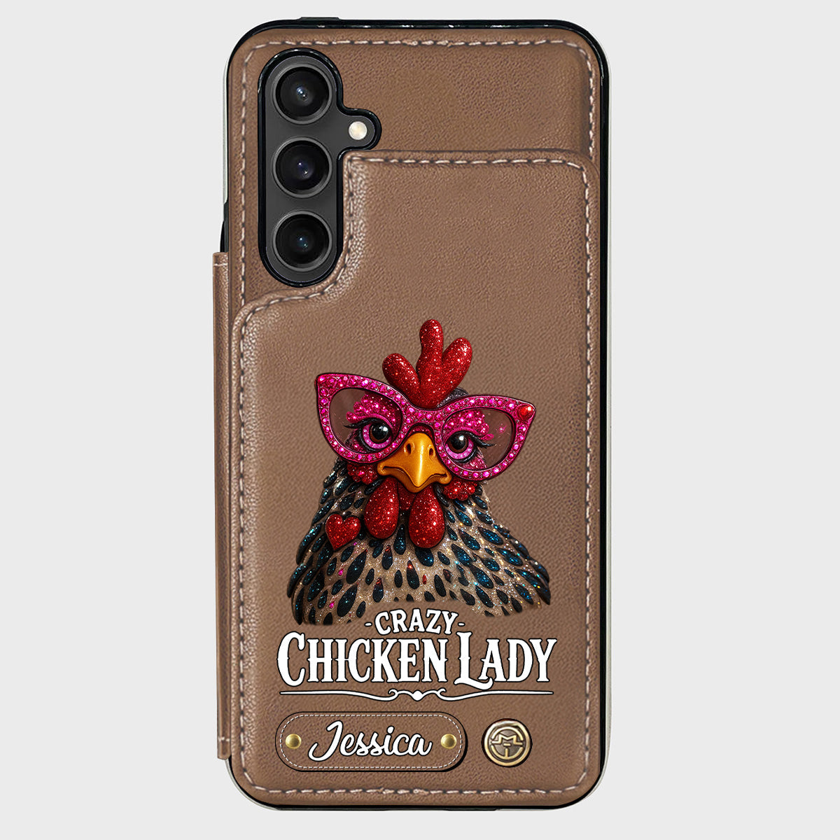 Crazy Chicken Lady - Personalized Chicken Wallet Phone Case