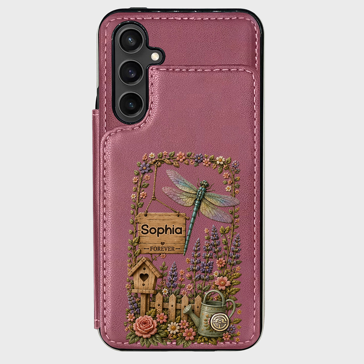 Humingbird, Dragonfly - Personalized Gardening Wallet Phone Case