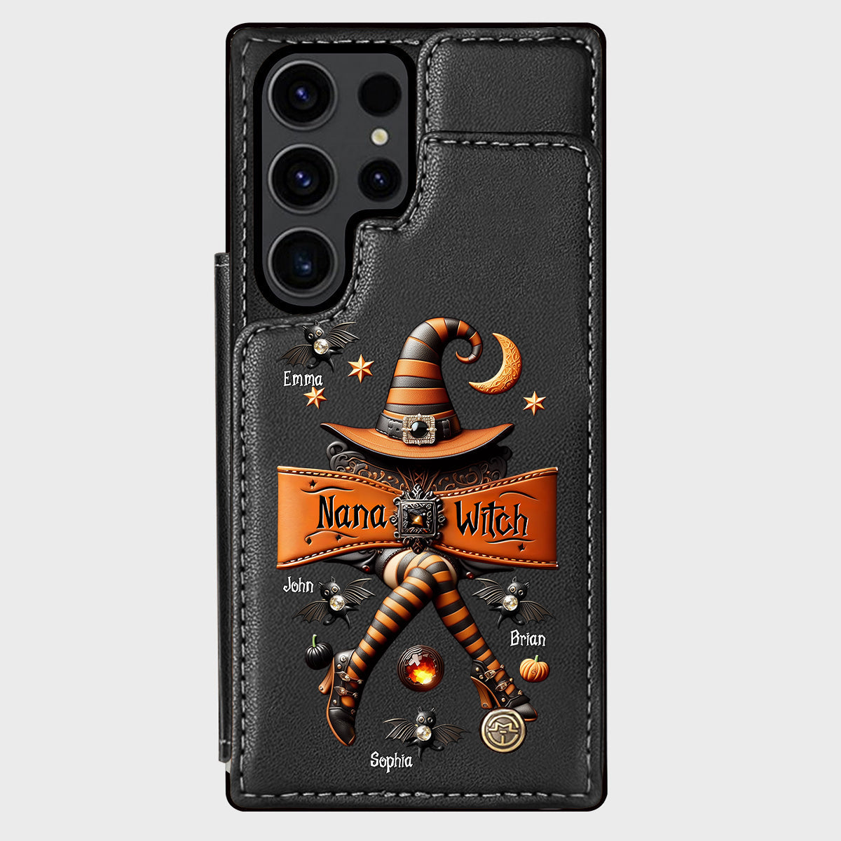 Halloween Gift For Grandma, Mama Witch - Personalized Mother Wallet Phone Case